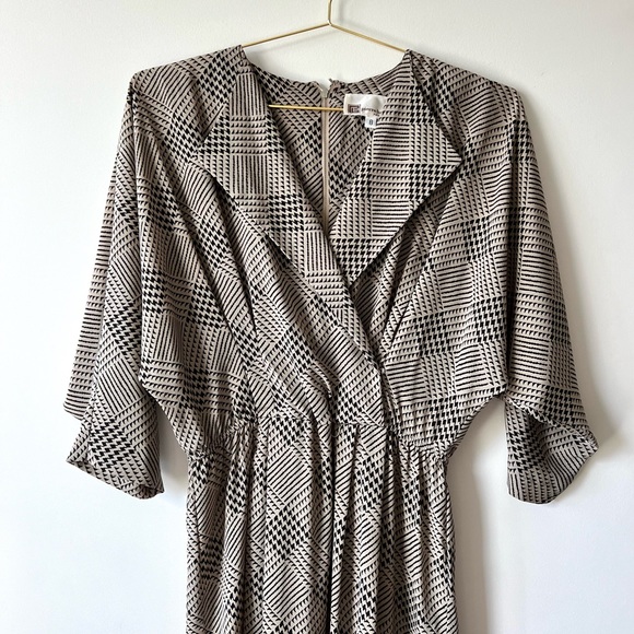 Vintage Balmain (Pierre Balmain) Midi Houndstooth/Stripe/Geometric Pattern - Picture 6 of 7